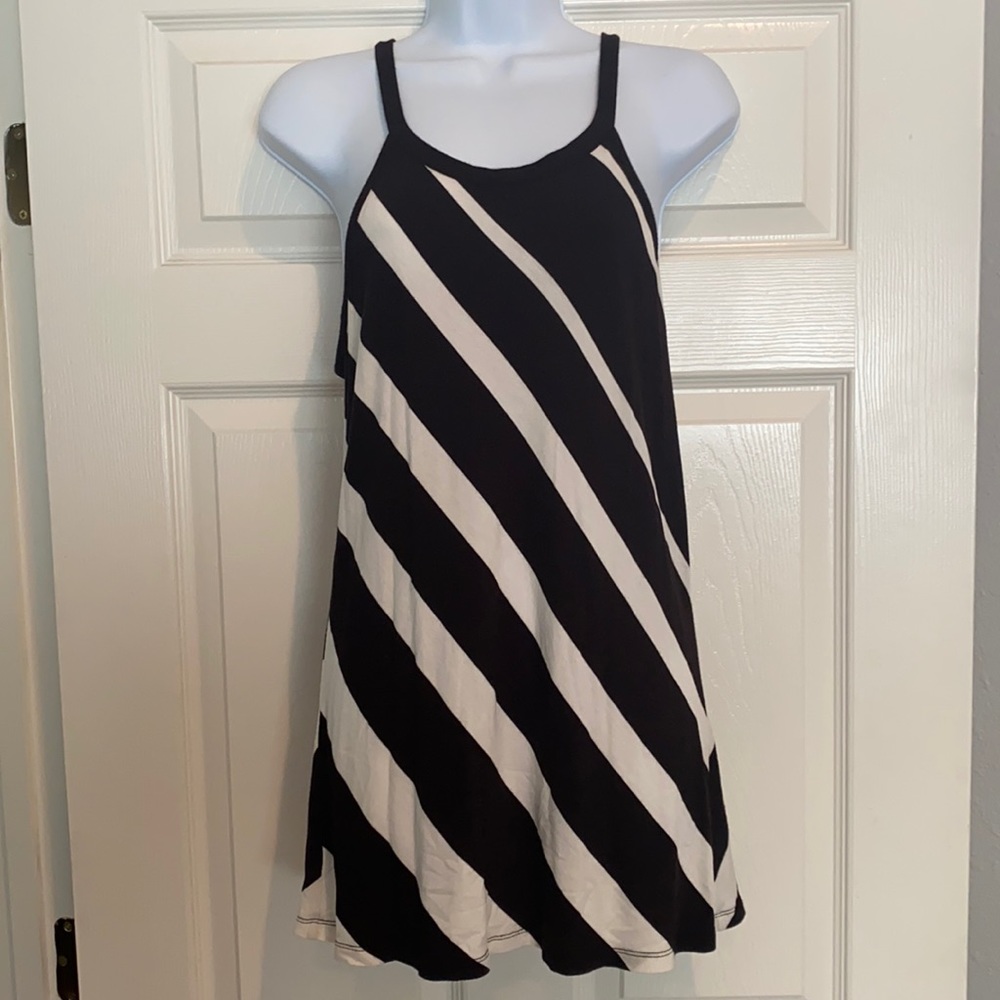 INC Black and white blouse shirt
